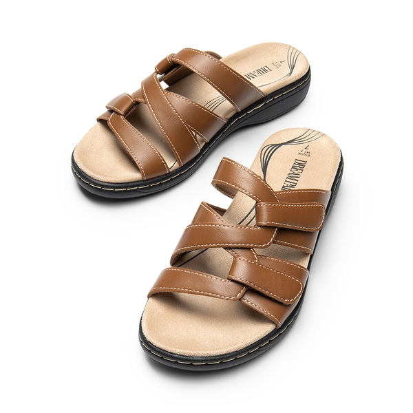 Comfort Arch Support Slide-in Sandals - TAN - 4