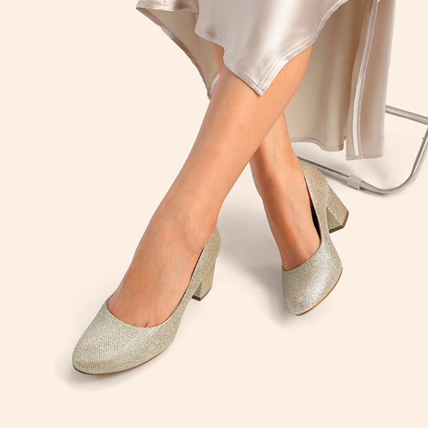 Non-slip Arch Support Cushioned Pumps - GOLD - 7