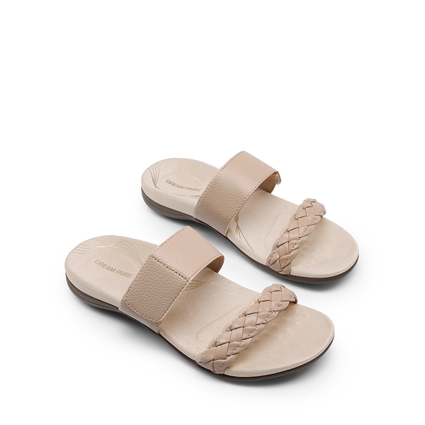 Woven Arch Support Slide Sandals - NUDE - 2
