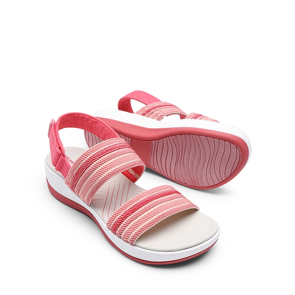 Lightweight Soft Footbed Walking Sandals - RED - 3