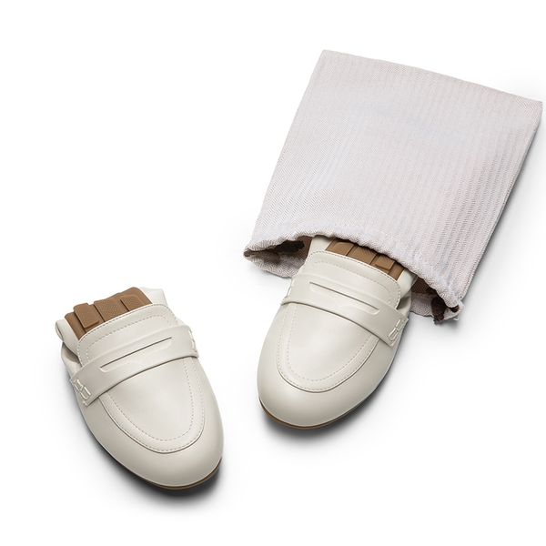 Women's Comfortable Slip-On Foldable Loafers - WHITE - 1