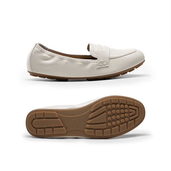 Women's Comfortable Slip-On Foldable Loafers - WHITE - 2