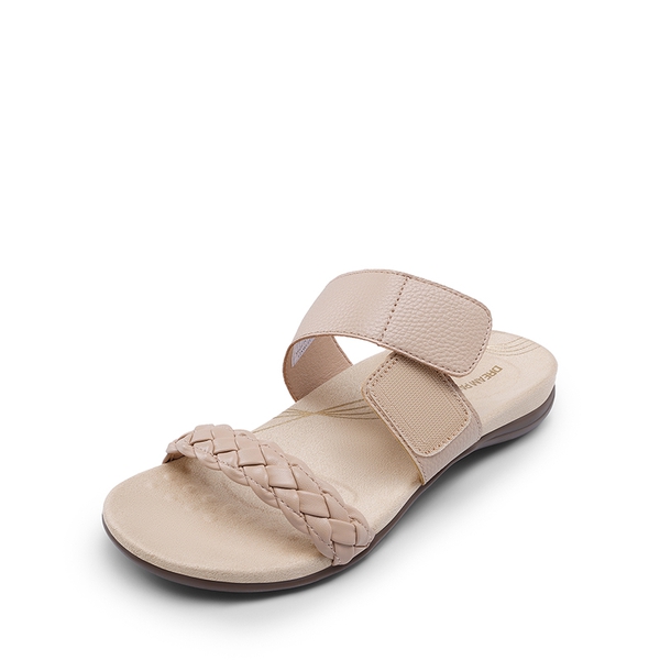 Woven Arch Support Slide Sandals - NUDE - 4