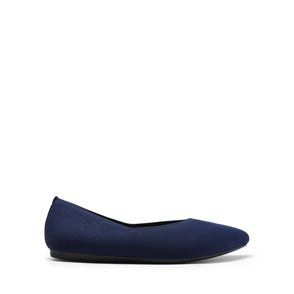 Comfort Slip-On Breathable Knit Flats - NAVY - 2