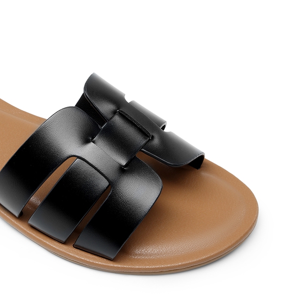 Women's Comfy Slip-On Slide Sandals - BLACK - 5