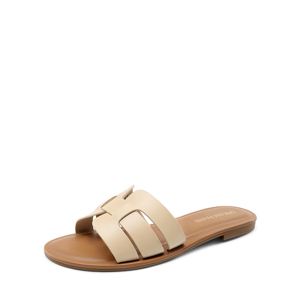 Women's Comfy Slip-On Slide Sandals - NUDE-PU -  0