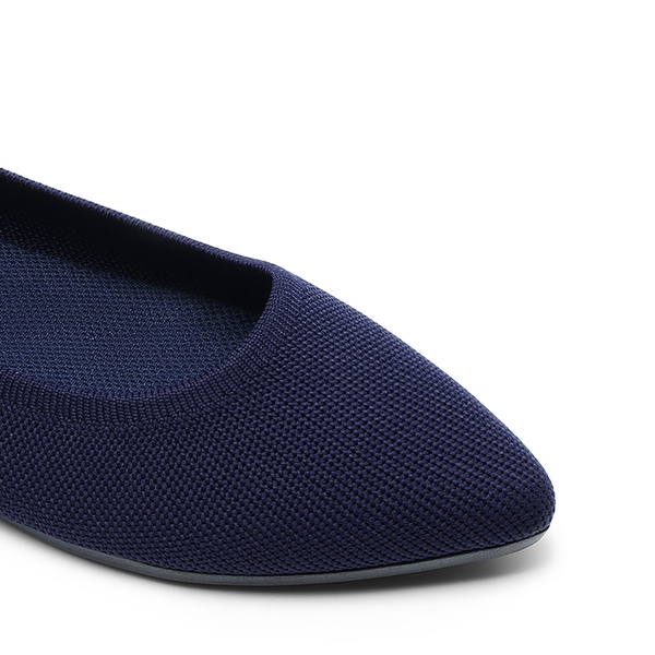 Women's Minimalist Pointed Toe Flats - NAVY - 3