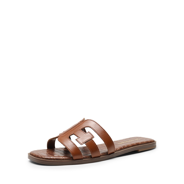 Comfort Slip Resistance Slide Sandals - BROWN-PU -  0
