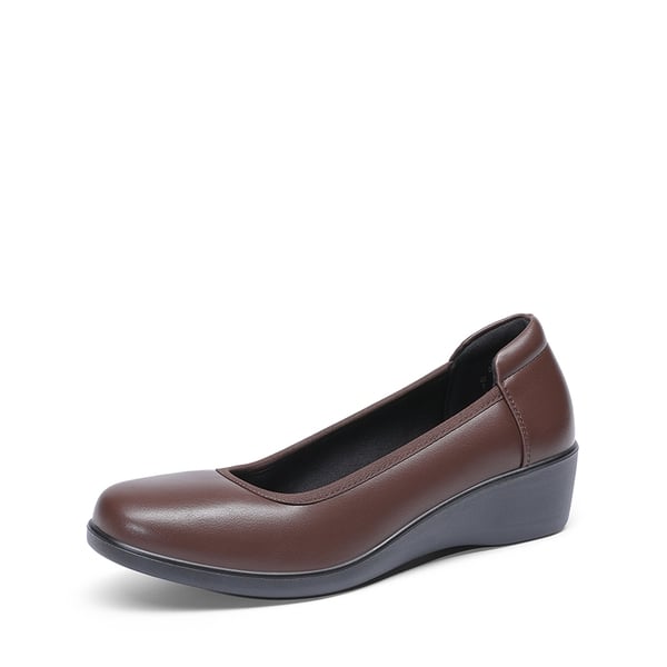 Women's Sustainable Wedge Heel Pumps - BROWN -  0