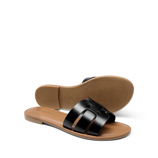 Women's Comfy Slip-On Slide Sandals - BLACK - 3