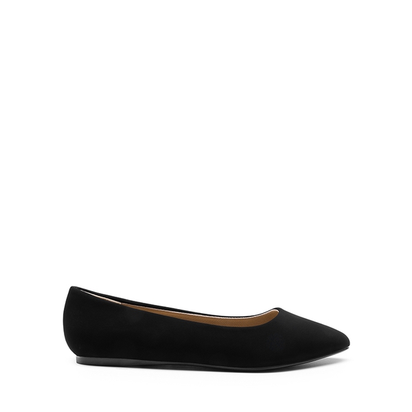 Wide-Toe Breathable Casual Flats - BLACK - 4