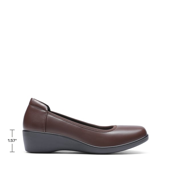 Women's Sustainable Wedge Heel Pumps - BROWN - 1
