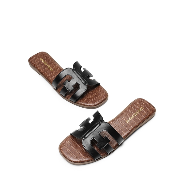 Comfort Slip Resistance Slide Sandals - BLACK - 4
