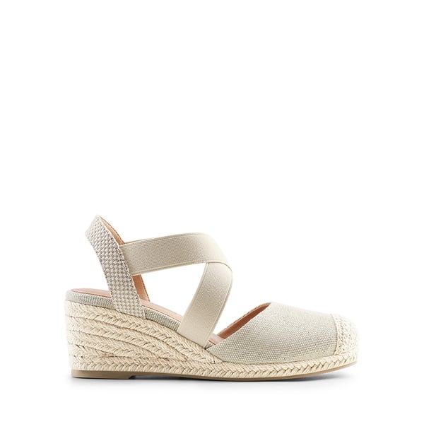Slip-on Cushioned Wedge Sandals - BEIGE - 1