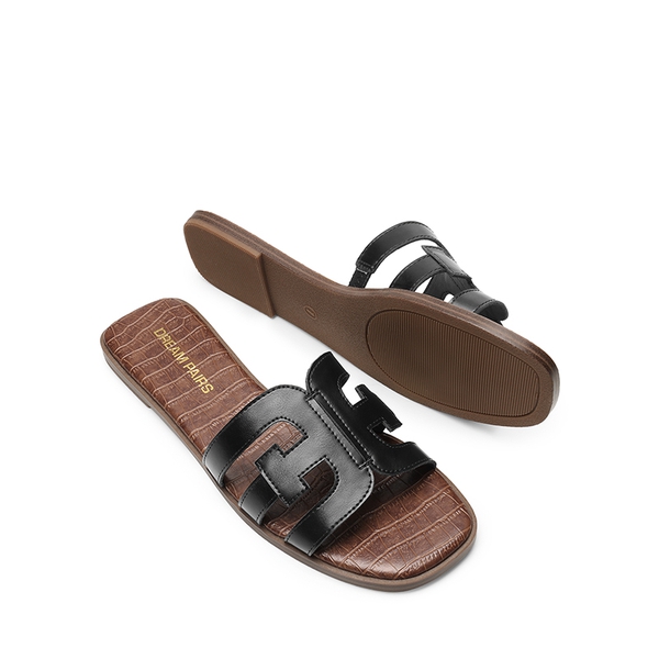 Comfort Slip Resistance Slide Sandals - BLACK - 3