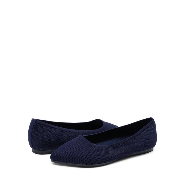 Women's Minimalist Pointed Toe Flats - NAVY - 4