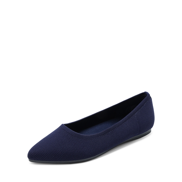 Women's Minimalist Pointed Toe Flats - NAVY -  0