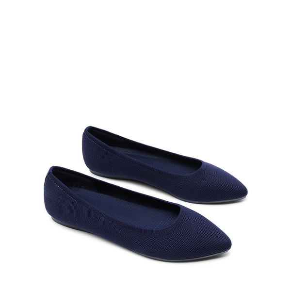 Women's Minimalist Pointed Toe Flats - NAVY - 2