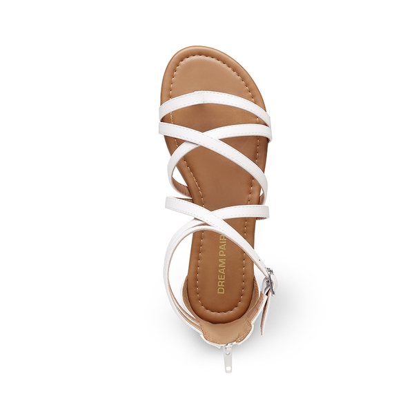 Comfortable Beach Gladiator Flat Sandals - WHITE - 2