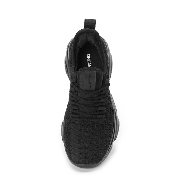 Women's Lightweight Mesh Lining Knit Sneakers - BLACK - 3
