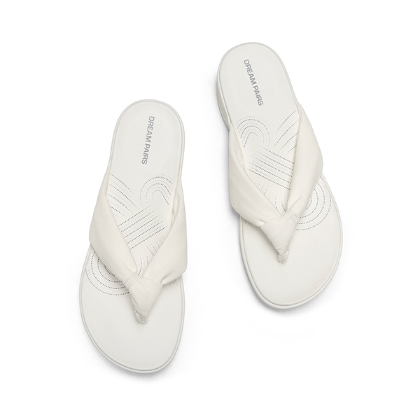 Comfortable Lightweight Anti-Slip Flip-Flops - WHITE - 4