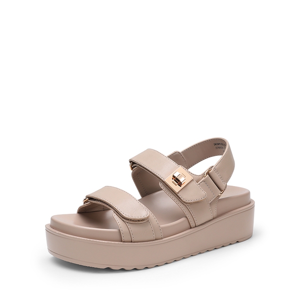 Comfort Arch Support Platform Casual Sandals - NUDE -  0