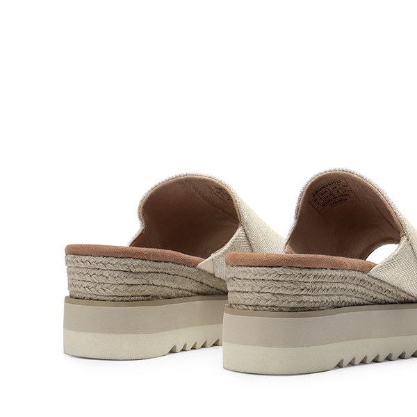 Lightweight Canvas Upper Wedge Sandals - NATURAL-CANVAS - 2