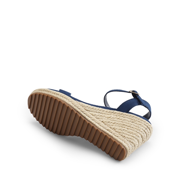 Round Toe Non-Slip Wedge Heels - NAVY - 4