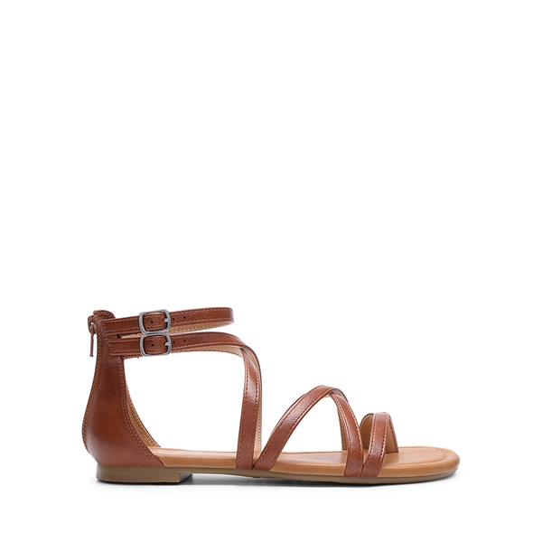 Comfortable Beach Gladiator Flat Sandals - BROWN - 1