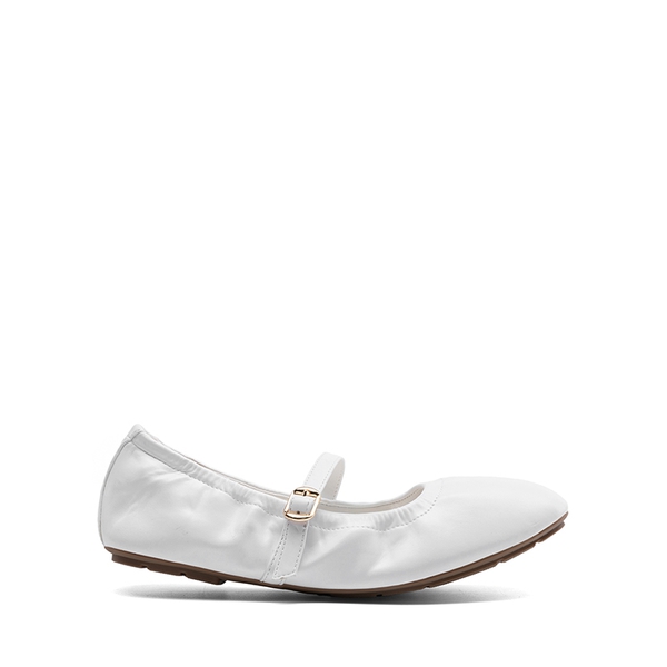 Women's Bendable Non-Slip Mary Jane Ballet Flats - WHITE - 1
