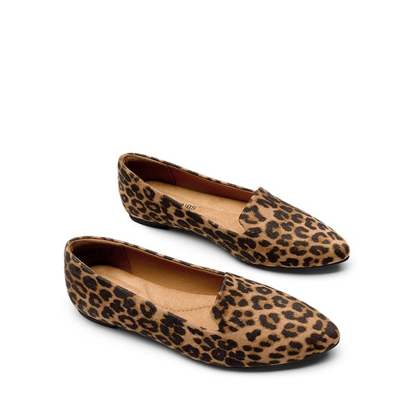 Women's Soft Slip-On Pointed Toe Flats - LEOPARD - 2