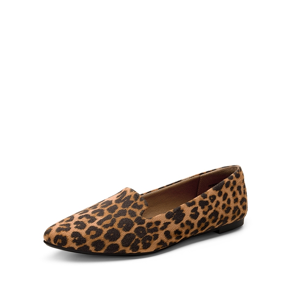 Women's Soft Slip-On Pointed Toe Flats - LEOPARD -  0