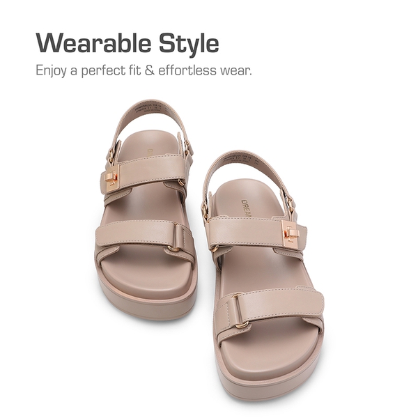 Comfort Arch Support Platform Casual Sandals - NUDE - 2