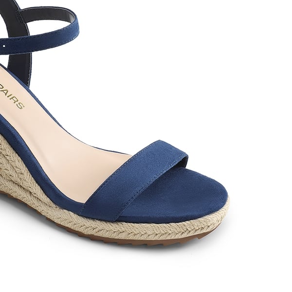 Round Toe Non-Slip Wedge Heels - NAVY - 2