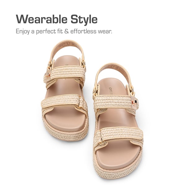 Comfort Arch Support Platform Casual Sandals - NATURAL - 2