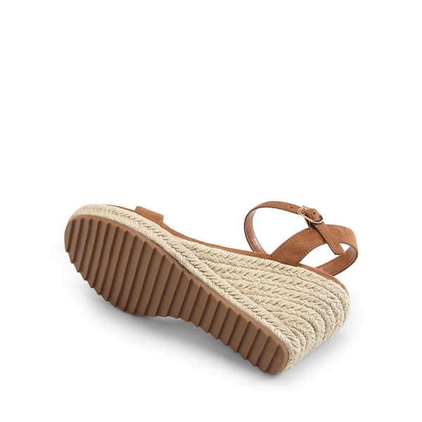 Round Toe Non-Slip Wedge Heels - BROWN - 4