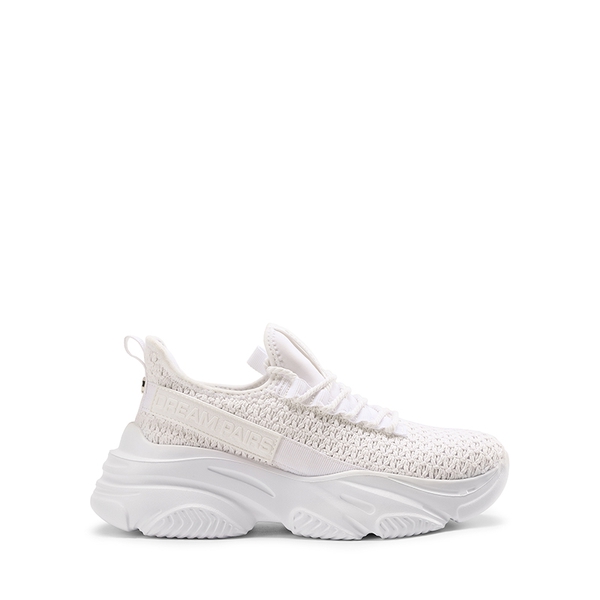 Women's Lightweight Mesh Lining Knit Sneakers - WHITE - 1