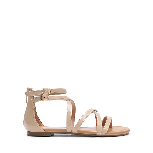 Comfortable Beach Gladiator Flat Sandals - NUDE - 1