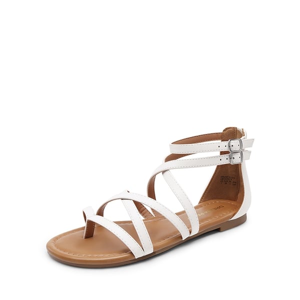 Comfortable Beach Gladiator Flat Sandals - WHITE -  0