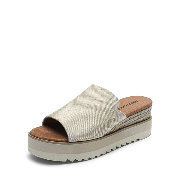 Lightweight Canvas Upper Wedge Sandals - NATURAL-CANVAS -  0