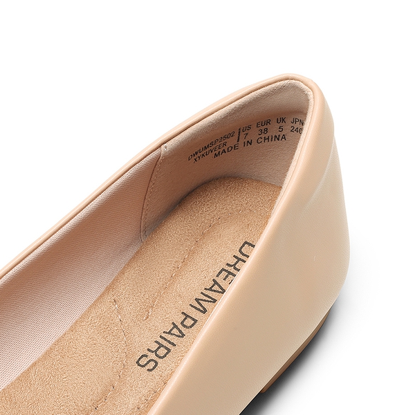 Women's Soft Slip-On Pointed Toe Flats - NUDE - 5