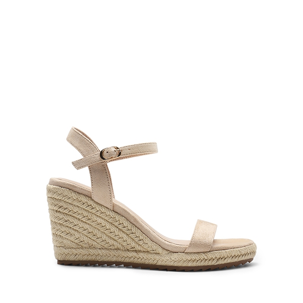 Round Toe Non-Slip Wedge Heels - NUDE - 1