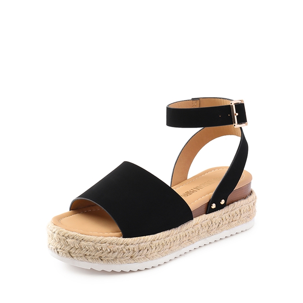 dream pairs Wide-Toe Wedge Platform Espadrille Sandals Free