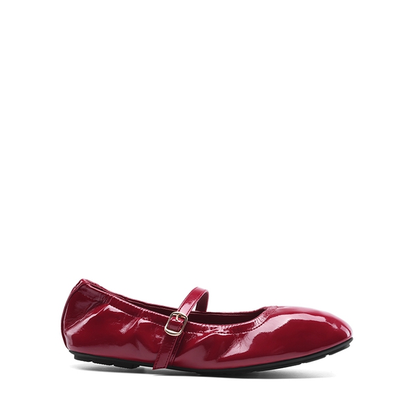 Women's Bendable Non-Slip Mary Jane Ballet Flats - RED - 1
