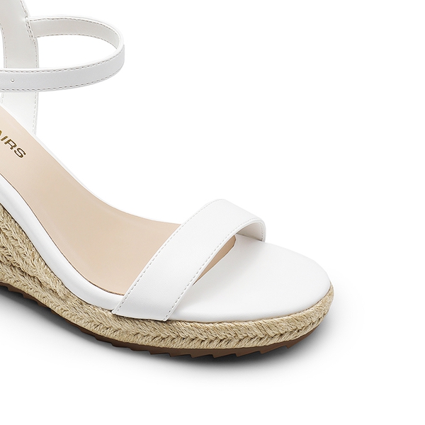 Round Toe Non-Slip Wedge Heels - WHITE - 2