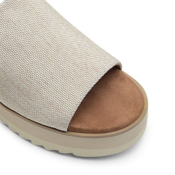 Lightweight Canvas Upper Wedge Sandals - NATURAL-CANVAS - 4