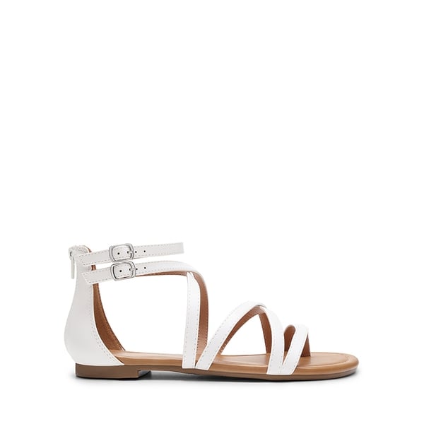 Comfortable Beach Gladiator Flat Sandals - WHITE - 1