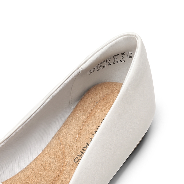 Women's Soft Slip-On Pointed Toe Flats - WHITE - 5