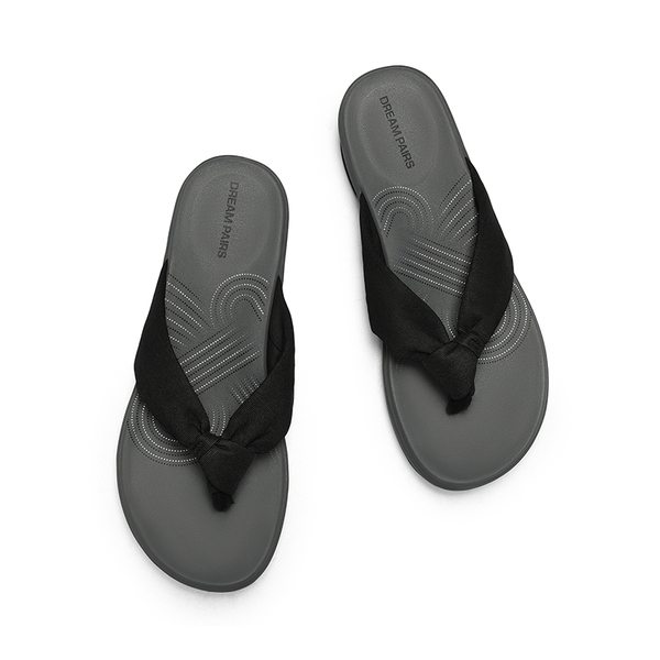 Comfortable Lightweight Anti-Slip Flip-Flops - BLACK/GREY - 4