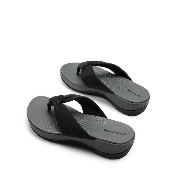 Comfortable Lightweight Anti-Slip Flip-Flops - BLACK/GREY - 3